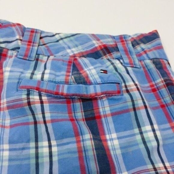 Tommy Hilfiger Y2K plaid shorts blue 10 BoxK - Picture 6 of 7